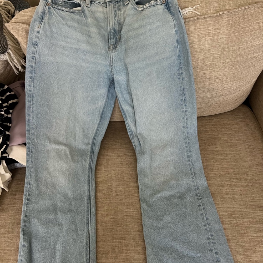 American Eagle Outfitters Blue Flare Wide Leg Jeans